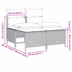 VidaXL 368372 set mobili da esterno - Vista aggiuntiva 7