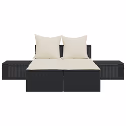 VidaXL 368389 sedia da esterno Salone Seduta imbottita Rattan sintetico, Acciaio Crema, Bianco - Vista aggiuntiva 4