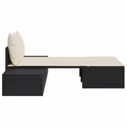 VidaXL 368389 sedia da esterno Salone Seduta imbottita Rattan sintetico, Acciaio Crema, Bianco - Vista aggiuntiva 5
