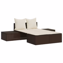 VidaXL 368390, Salone, Seduta imbottita, Rattan sintetico, Acciaio, Crema, Bianco, 110 kg, 1040 mm