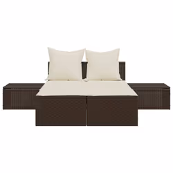 VidaXL 368390 sedia da esterno Salone Seduta imbottita Rattan sintetico, Acciaio Crema, Bianco - Vista aggiuntiva 4