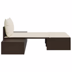 VidaXL 368390 sedia da esterno Salone Seduta imbottita Rattan sintetico, Acciaio Crema, Bianco - Vista aggiuntiva 5