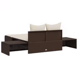 VidaXL 368390 sedia da esterno Salone Seduta imbottita Rattan sintetico, Acciaio Crema, Bianco - Vista aggiuntiva 6