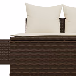 VidaXL 368390 sedia da esterno Salone Seduta imbottita Rattan sintetico, Acciaio Crema, Bianco - Vista aggiuntiva 7