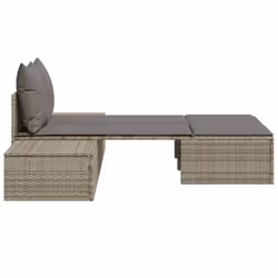 VidaXL 368391 sedia da esterno Salone Seduta imbottita Rattan sintetico, Acciaio Grigio - Vista aggiuntiva 5