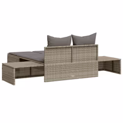 VidaXL 368391 sedia da esterno Salone Seduta imbottita Rattan sintetico, Acciaio Grigio - Vista aggiuntiva 6