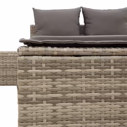 VidaXL 368391 sedia da esterno Salone Seduta imbottita Rattan sintetico, Acciaio Grigio - Vista aggiuntiva 7