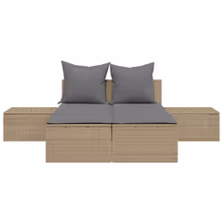 VidaXL 368392 sedia da esterno Salone Seduta imbottita Rattan sintetico, Acciaio Grigio - Vista aggiuntiva 4