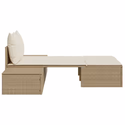 VidaXL 368393 sedia da esterno Salone Seduta imbottita Rattan sintetico, Acciaio Crema, Bianco - Vista aggiuntiva 5