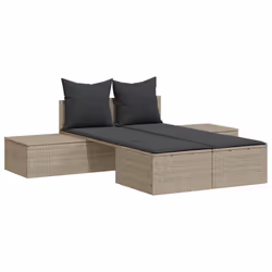 VidaXL 368394, Salone, Seduta imbottita, Rattan sintetico, Acciaio, Grigio, 110 kg, 1040 mm