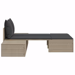 VidaXL 368394 sedia da esterno Salone Seduta imbottita Rattan sintetico, Acciaio Grigio - Vista aggiuntiva 5