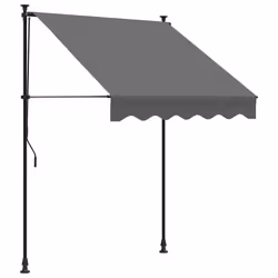 Tendada Sole Retrattile Antracite 150x150 cm Tessuto e Acciaiocod mxl 115417 - Vista aggiuntiva 2