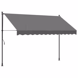 Tendada Sole Retrattile Antracite 300x150 cm Tessuto e Acciaiocod mxl 115415 - Vista aggiuntiva 2