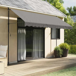 Tenda da Sole Retrattile Antracite 350x150 cm Tessuto e Acciaio - Vidaxl