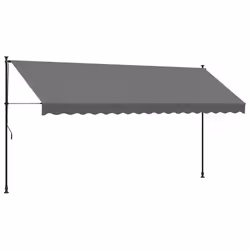 Tendada Sole Retrattile Antracite 400x150 cm Tessuto e Acciaiocod mxl 115416 - Vista aggiuntiva 2