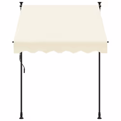 vidaXL Tenda da Sole Retrattile Crema 200x115 cm in Tessuto e Acciaio - Vista aggiuntiva 3