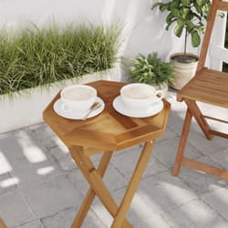 Piano per Tavolo 40x40x2,5 cm Ottagonale Legno Massello Teak Vidaxl 941240