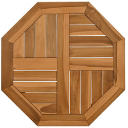 Piano per Tavolo 50x50x2,5 cm Ottagonale Legno Massello Teak Vidaxl 440735