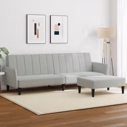 Questo divano letto con poggiapiedi è la soluzione perfetta per accogliere gli ospiti durante la notte fornendo allo stesso t ...