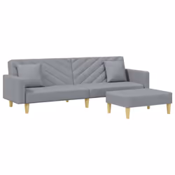 VidaXL 3216258, Grigio, Schiuma, Poliestere, Polywood, 770 mm, 550 mm, 310 mm