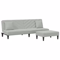 VidaXL 3216262, Grigio, Schiuma, Plastica, Poliestere, Legno, 77 cm, 55 cm, 31 cm