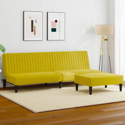 Set di Divani 2 pz Giallo in Velluto vidaXL46581