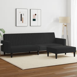 vidaXL Set di Divani 2 pz Nero in Velluto