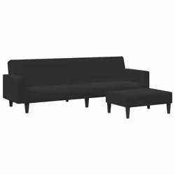 vidaXL Set di Divani 2 pz Nero in Velluto - Vista aggiuntiva 2