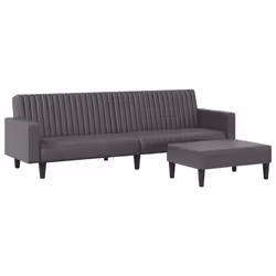 vidaXL Set di Divani 2 pz Grigio in Similpelle - Vista aggiuntiva 2