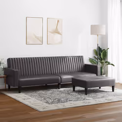 vidaXL Set di Divani 2 pz Grigio in Similpelle - Vista aggiuntiva 3