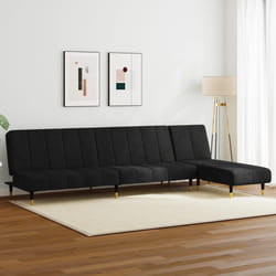 vidaXL Set di Divani 2 pz Nero in Velluto