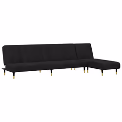 vidaXL Set di Divani 2 pz Nero in Velluto - Vista aggiuntiva 2