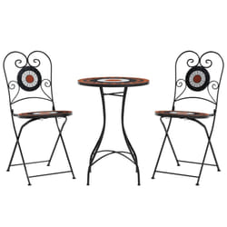 VidaXL 3216355 set mobili da esterno Terracotta, Bianco