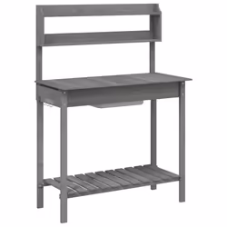 Tavolo Invaso con Lavello Grigio 147,5x44x139,5 Massello Abetecod mxl 90739 - Vista aggiuntiva 2