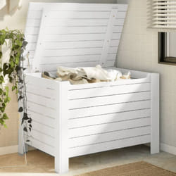 Vidaxl - Contenitore con Coperchio rana Bianco 100x49x54cm Massello Pino