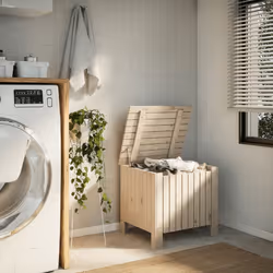 vidaXL Contenitore con Coperchio RANA 60x49x54 cm Legno Massello Pino - Vista aggiuntiva 3