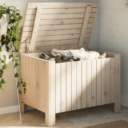 vidaXL Contenitore con Coperchio RANA 80x49x54 cm Legno Massello Pino