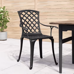 Sedie da Giardino 6 pz in Alluminio Pressofuso Nerocod mxl 86834 - Vista aggiuntiva 3