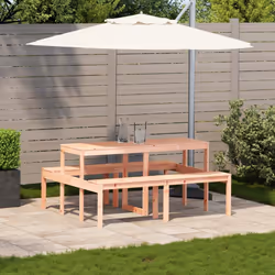 Tavolo da Picnic 160x134x75 cm in Legno Massello di Douglascod mxl 115388 - Vista aggiuntiva 3