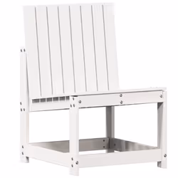 Sedia da Giardino Bianca 50,5x55x77 cm Legno Massello di Pinocod mxl 116719 - Vista aggiuntiva 2