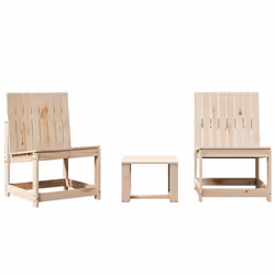 Set Salotto da Giardino 3 pz in Legno Massello di Pinocod mxl 91308 - Vista aggiuntiva 2