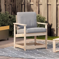 vidaXL Sedia da Giardino 62x56x77 cm in Legno Massello di Pino - Vista aggiuntiva 3
