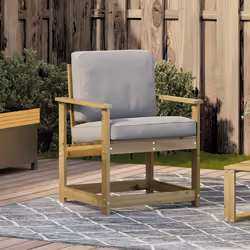 Sedia da Giardino 62x56x77 cm in Legno Impregnato di Pinocod mxl 91422 - Vista aggiuntiva 3