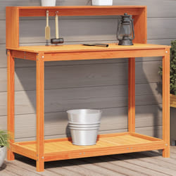 Vidaxl - Tavolo Invaso con Ripiani Marrone 108x50x109,5 cm Massello Pino