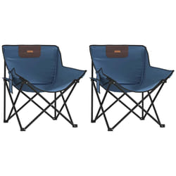 VidaXL 366547 sedia da esterno Terrazzo Poliestere, Acciaio Blu