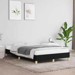 vidaXL Giroletto senza Materasso Nero 120x190 cm in Tessuto