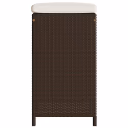 VidaXL 368685 sedia da esterno Terrazzo Seduta imbottita Rattan sintetico, Acciaio Crema, Bianco - Vista aggiuntiva 5