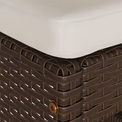 VidaXL 368685 sedia da esterno Terrazzo Seduta imbottita Rattan sintetico, Acciaio Crema, Bianco - Vista aggiuntiva 6