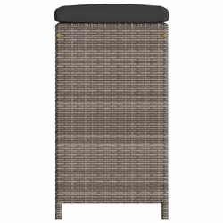 VidaXL 368687 sedia da esterno Terrazzo Seduta imbottita Rattan sintetico, Acciaio Grigio - Vista aggiuntiva 5