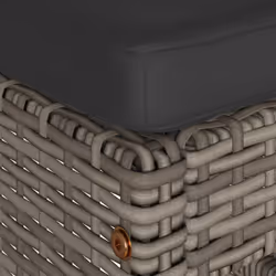 VidaXL 368687 sedia da esterno Terrazzo Seduta imbottita Rattan sintetico, Acciaio Grigio - Vista aggiuntiva 6
